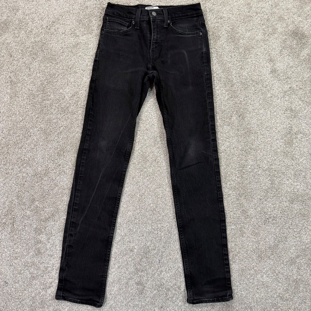 Levi Strauss Signature Gold 29x32 Skinny Jeans Black Womens Casual Cotton